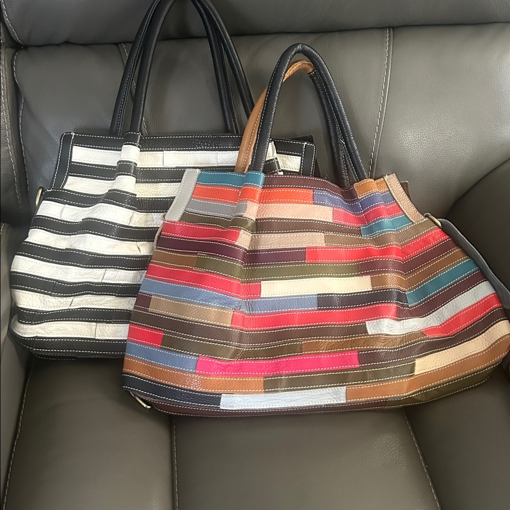 Multicolor Patchwork Tote Bag - image 4